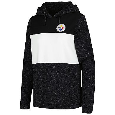 Women's Antigua Black Pittsburgh Steelers Wicket Pullover Hoodie