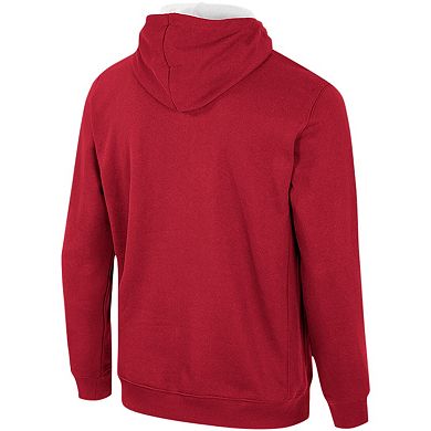 Men's Colosseum Crimson Harvard Crimson Team Half-Zip Pullover Hoodie