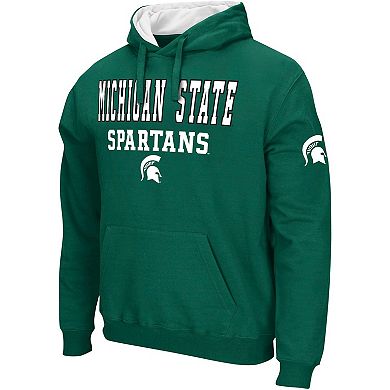 Men's Colosseum Green Michigan State Spartans Sunrise Pullover Hoodie