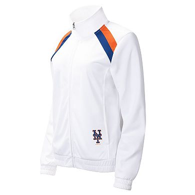 Women's G-III 4Her by Carl Banks White New York Mets Red Flag Full-Zip Track Jacket
