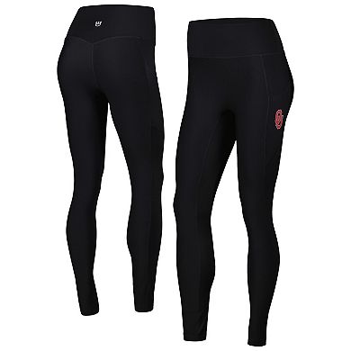 Women's Black Oklahoma Sooners 7/8 Mixed Media Pocket iLeggings