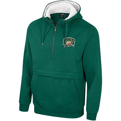 Men's Colosseum Green Ohio Bobcats Team Half-Zip Pullover Hoodie