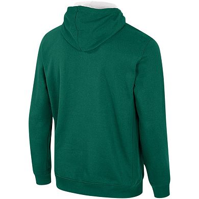 Men's Colosseum Green Ohio Bobcats Team Half-Zip Pullover Hoodie