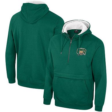 Men's Colosseum Green Ohio Bobcats Team Half-Zip Pullover Hoodie