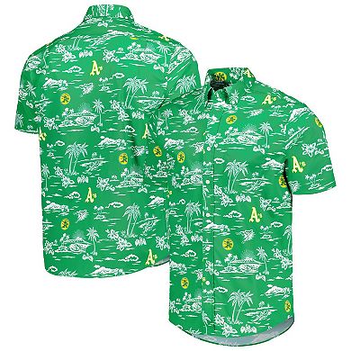 Men's Reyn Spooner Green Oakland Athletics Kekai Button-Down Shirt