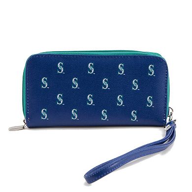Women's Seattle Mariners Zip-Around Wristlet Wallet