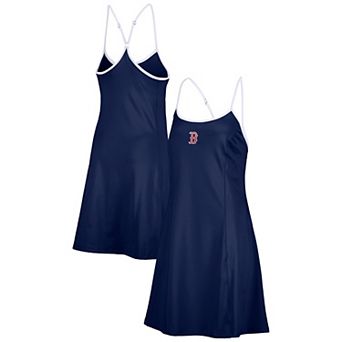 Women's Lusso Navy Boston Red Sox Nakita StrappyÂ Scoop Neck Dress