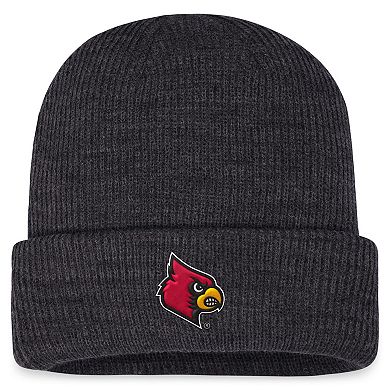 Men's Top of the World Charcoal Louisville Cardinals Sheer Cuffed Knit Hat