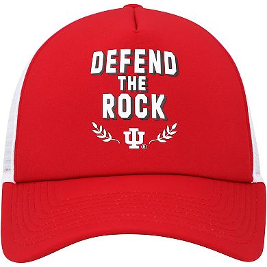 Men's adidas Crimson Indiana Hoosiers Phrase Foam Front Trucker Adjustable Hat