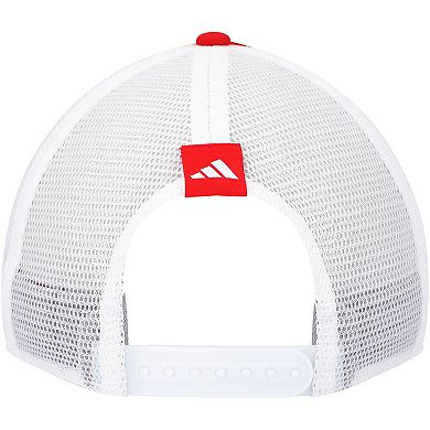 Men's adidas Red NC State Wolfpack Phrase Foam Front Trucker Adjustable Hat