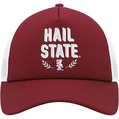 Men's adidas Maroon Mississippi State Bulldogs Phrase Foam Front Trucker Adjustable Hat