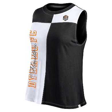 Women's Fanatics Black Houston Dynamo FC Script Colorblock Tank Top