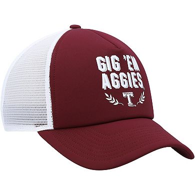 Men's adidas Maroon Texas A&M Aggies Phrase Foam Front Trucker Adjustable Hat