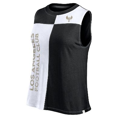 Women's Fanatics Black LAFC Script Colorblock Tank Top