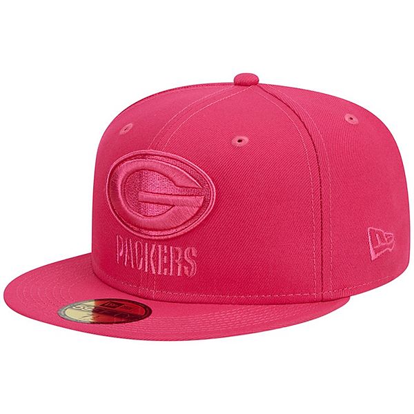 Mens New Era Pink Green Bay Packers Color Pack 59fifty Fitted Hat