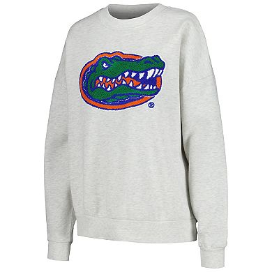 Women's Gameday Couture Ash Florida Gators Team Effort Pullover Sweatshirt & Shorts Sleep Set