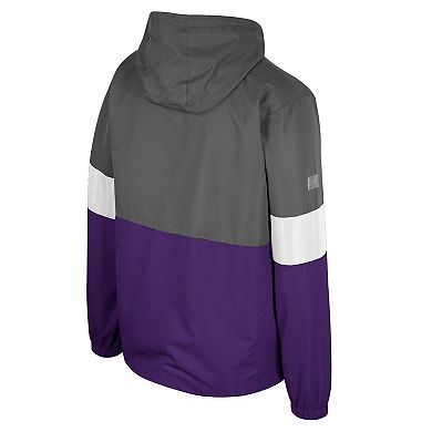 Men's Colosseum Charcoal Kansas State Wildcats Miles Full-Zip Jacket