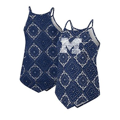 Women's Colosseum x Wrangler Navy Michigan Wolverines Bandana Tank Top