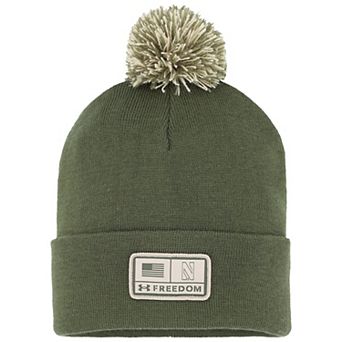 Men's Under Armour Green Northwestern Wildcats Freedom Collection Cuffed Knit Hat with Pom