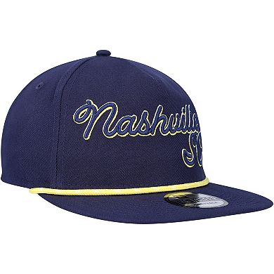 Men's New Era Navy Nashville SC Script Golfer Adjustable Hat