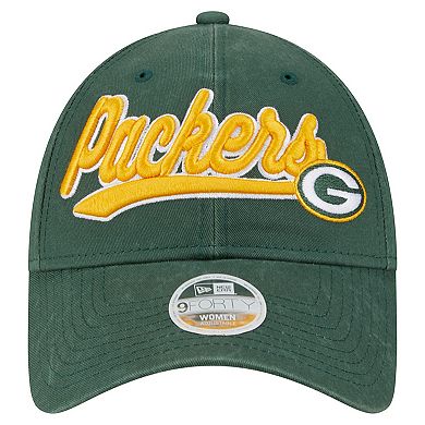 Women's New Era  Green Green Bay Packers Cheer 9FORTY Adjustable Hat