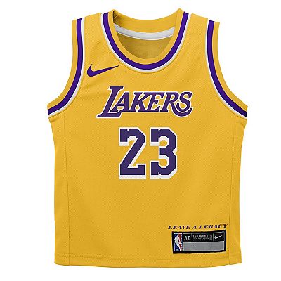 Preschool Nike LeBron James Gold Los Angeles Lakers Dri FIT Swingman Player Jersey Icon Edition