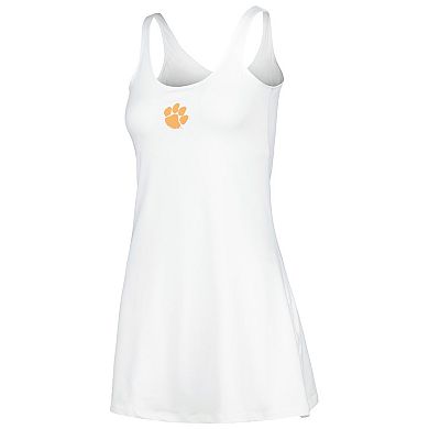Women's ZooZatz White Clemson Tigers Logo Scoop Neck Dress