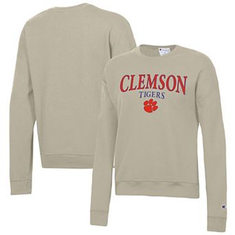 Women's Champion Tan Clemson Tigers Powerblend Pullover Sweatshirt
