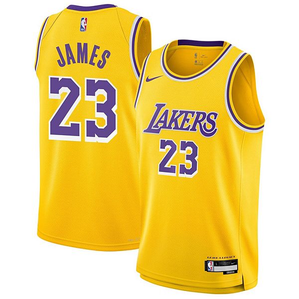 Youth Nike LeBron James Gold Los Angeles Lakers Swingman Jersey - Icon ...