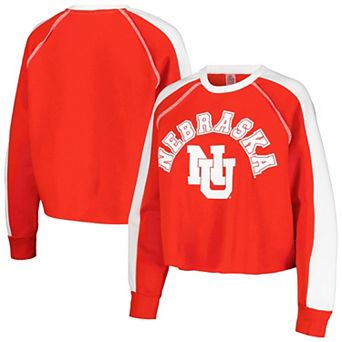 Women's Gameday Couture Scarlet Nebraska Huskers Blindside RaglanÂ Cropped Pullover Sweatshirt
