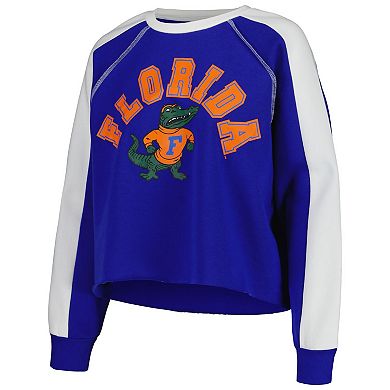 Women's Gameday Couture Royal Florida Gators Blindside RaglanÂ Cropped Pullover Sweatshirt