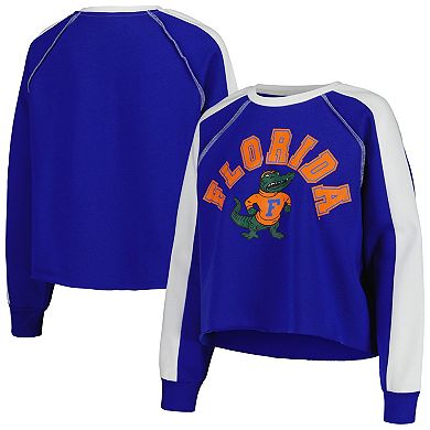 Women's Gameday Couture Royal Florida Gators Blindside RaglanÂ Cropped Pullover Sweatshirt