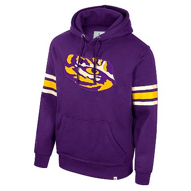 Men's Colosseum Purple LSU Tigers Saluting Pullover Hoodie