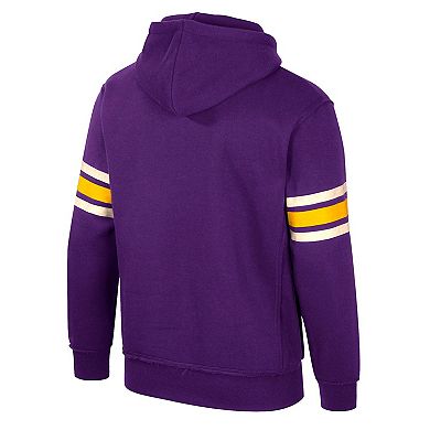 Men's Colosseum Purple LSU Tigers Saluting Pullover Hoodie