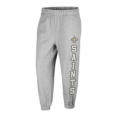 Women's '47 Gray New Orleans Saints Double Pro Harper Jogger Sweatpants