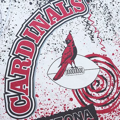 Men's Mitchell & Ness White Arizona Cardinals Team Burst Sublimated T-Shirt