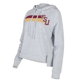 Women's Concepts Sport Gray Florida State Seminoles CedarÂ Tri-Blend Raglan Pullover Hoodie