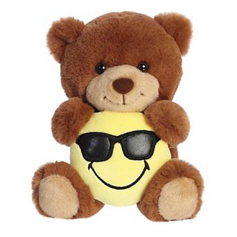 Aurora Small Brown Smileyworld 8" Shades Bear Vibrant Stuffed Animal