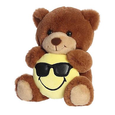Aurora Small Brown Smileyworld 8" Shades Bear Vibrant Stuffed Animal