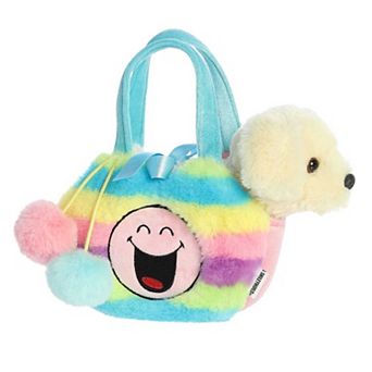 Aurora Small Brown Smileyworld Fancy Pals 9" Rainbow Vibrant Stuffed Animal