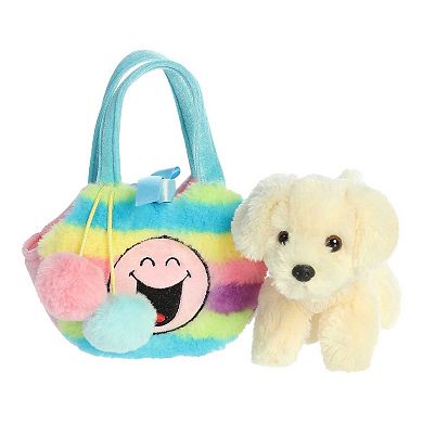 Aurora Small Brown Smileyworld Fancy Pals 9" Rainbow Vibrant Stuffed Animal