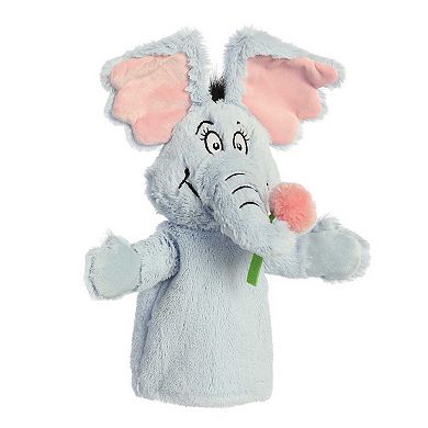 Aurora Large Blue Dr. Seuss 13" Horton Hand Puppet Whimsical Stuffed Animal