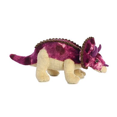 Aurora Large Purple Dinos & Dragons 14" Triceratops Ferocious Stuffed Animal