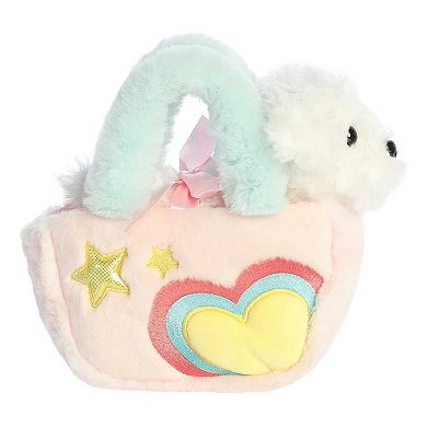 Aurora Small White Fancy Pals 7.5" Pastel Heart Fashionable Stuffed Animal