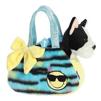 Aurora Small Black Smileyworld Fancy Pals 8" Shades Vibrant Stuffed Animal