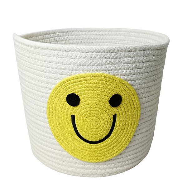 The Big One® Jute Rope Storage Tote - Smiley