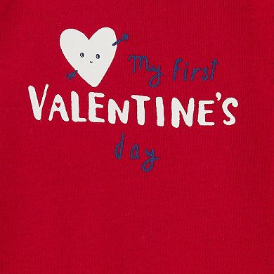 Baby Carter's Heart Valentine's Day Ribbed Long-Sleeve Bodysuit