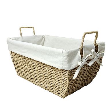 Sonoma Goods For Life?? Handmade Printed Lined Woven Basket
