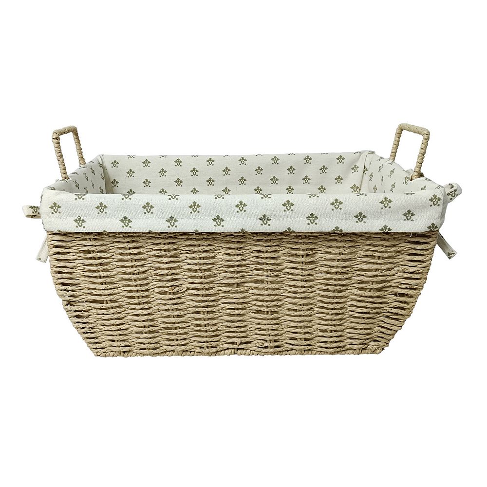 Sonoma Goods For Life?? Handmade Printed Lined Woven Basket