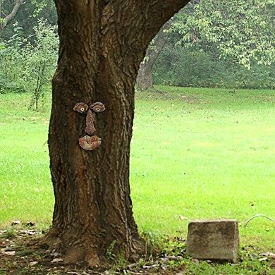 Resin Old Man Tree Hugger Bark Ghost Face Decoration Easter Set